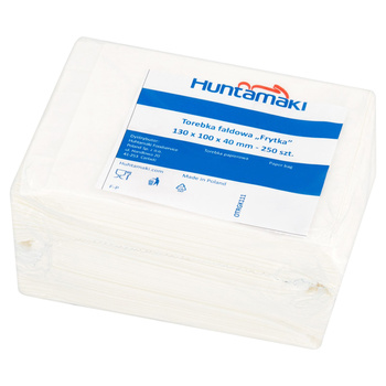 Huhtamaki Torebka fałdowa „Frytka" 130 x 100 x 40 mm 250 sztuk