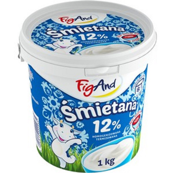 Śmietana 12% 1 Litr wiaderko