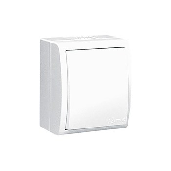 Łącznik pojedynczy natynkowy biały