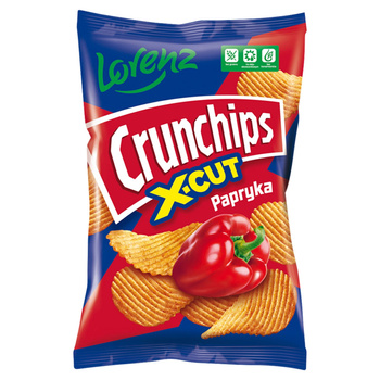Crunchips X-Cut Chipsy ziemniaczane o smaku papryka 140 g