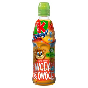 Kubuś Play! Woda & owoce Napój owocowy jabłko brzoskwinia 400 ml