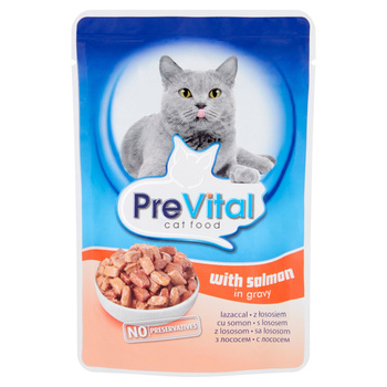 PreVital Karma dla kotów z łososiem w sosie 100 g