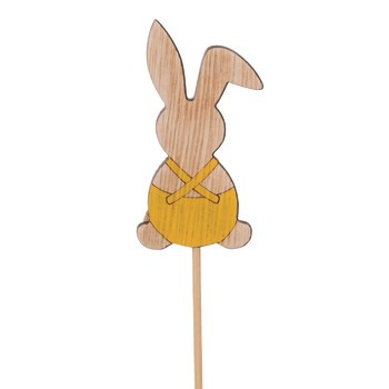 JUMI Zając drewniany na piku z ogonkiem