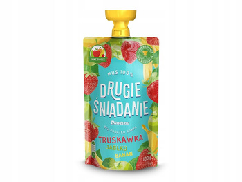 Drugie śniadanie Mus 100% truskawka jabłko banan 100 g