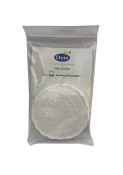 Duni Podkładki pod Filiżankę 7,5 cm Biały 25 szt