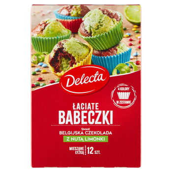 Delecta Łaciate babeczki smak belgijska czekolada z nutą limonki 300 g