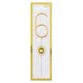 Złota cyfra 6  7,5 cm