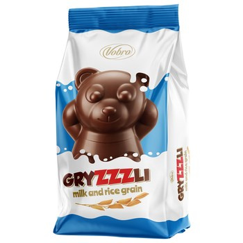 VOBRO CUKIE GRYZZZLI MILK 1KG
