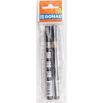 Marker olejowy DONAU D-OIL 2,2mm złoty i srebrny 2szt mix kolorów