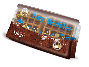 Gofry Tresors z nadzieniem o smaku orzechów laskowych 136g