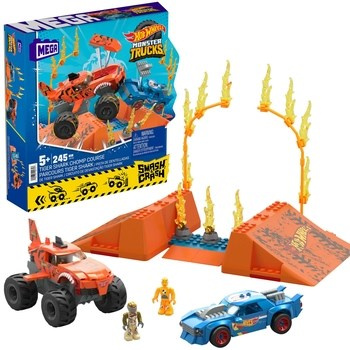 MEGA Hot Wheels Monster Trucks Tiger Shark Kaskaderski skok Zestaw klocków