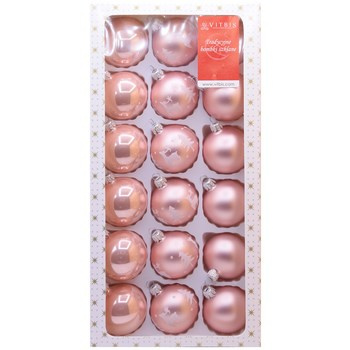 Vitbis Bombka szklana jasny róż 60 mm 18szt.