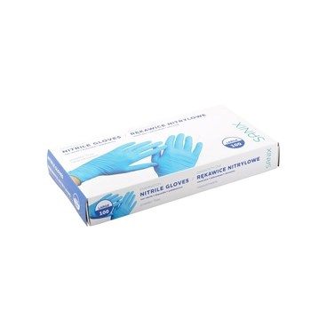 Rękawice nitrylowe niepudrowane Sanix rozmiar Large 100 sztuk