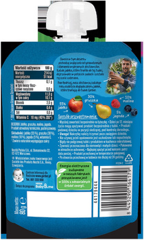 Gerber Deserek w tubce jabłko gruszka malina jagoda po 6 miesiącu 80g