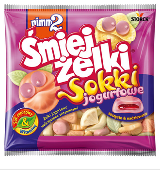 nimm2 Śmiejżelki Sokki jogurtowe Żelki owocowe wzbogacone witaminami 90 g