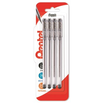 Pentel Długopis SuperB BK77-czarny x 4 sztuki