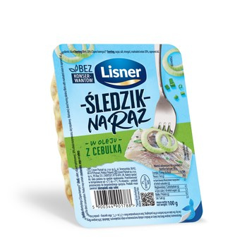 Lisner Śledzik na raz w oleju z cebulką 100 g