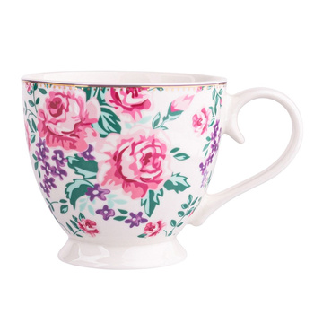 Filiżanka jumbo na stopce 350ml jasna Charlotta