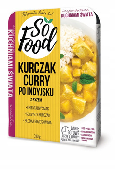 Kurczak curry po indyjsku z ryżem. 330 g So Food