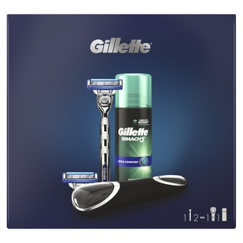 Gillette Zestaw podarunkowy z maszynką do golenia Mach3 Turbo + ostrze + żel do golenia