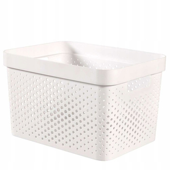 Pojemnik INFINITY 17L ażurowy biały