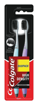Colgate High Density Charcoal Szczoteczka do zębów miękka SOFT 2 sztuki (1+1)
