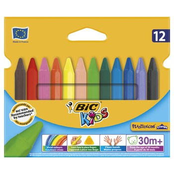 BIC® Kids Plastidecor® Triangle kredki świecowe opak. 12 szt.