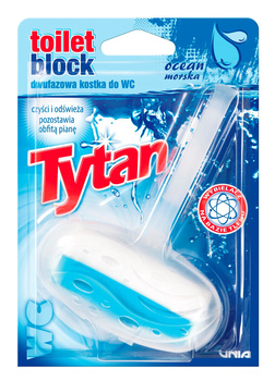 Dwufazowa kostka do WC morski koszyczek Tytan 40g