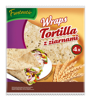 Funtastic Tortilla z ziarnami 250 g (4 x 62,5 g)