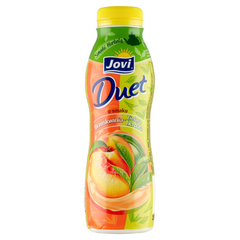 Jovi Duet Smaki Herbaty Napój jogurtowy o smaku brzoskwinia-zielona herbata 350 g