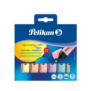 Pelikan zakreślacz 490 pastell 6 sztuk etui blister