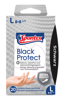 Spontex Black Protect 20 szt L rękawice nitrylowe