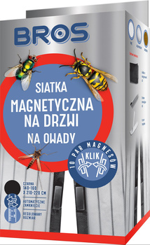 Bros siatka na drzwi magnetyczna 160x220 czarna