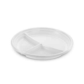 Talerz 220mm 3-dzielny PP | 100szt