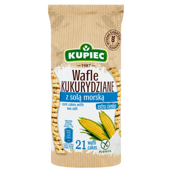 Kupiec Wafle kukurydziane z solą morską 105g