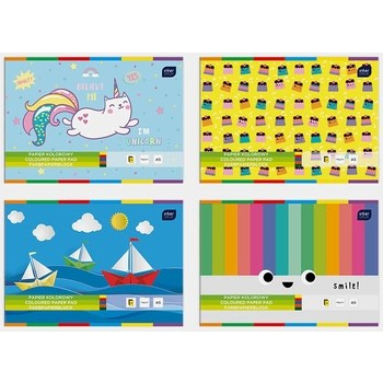 Zeszyt papierów kolorowych A4 10 kartek, INTERDRUK