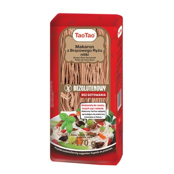 Tao Tao Makaron z brązowego ryżu nitki 170 g