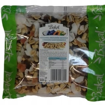 Bakal Mieszanka orzeszków ziemnych i owoców kandyzowanych 600g