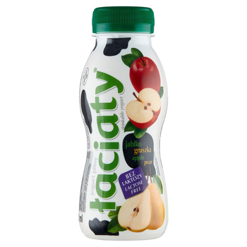 Jogurt pitny Łaciaty bez laktozy jabłko -gruszka but 250ml PET