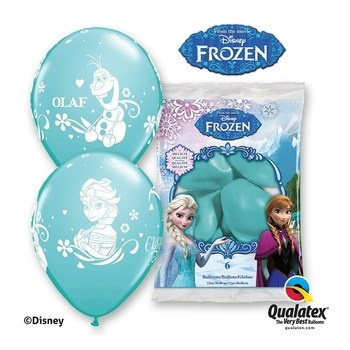 Balony 11 cali z nadr. Frozen 2, 6 szt.