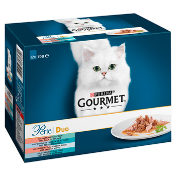 Gourmet Perle Karma dla kotów kolekcja duet rybny 1020 g (12 x 85 g)