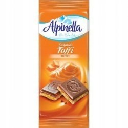Alpinella Czekolada mleczna nadziewana toffi 100 g