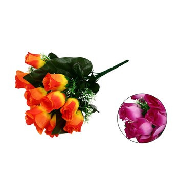 EM&EM Bukiet kwiatów sztucznych róża 12 główek