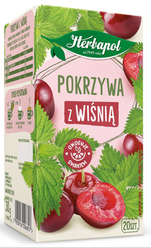 Herbapol Herbatka ziołowo-owocowa pokrzywa z wiśnią 30 g (20 x 1,5 g)
