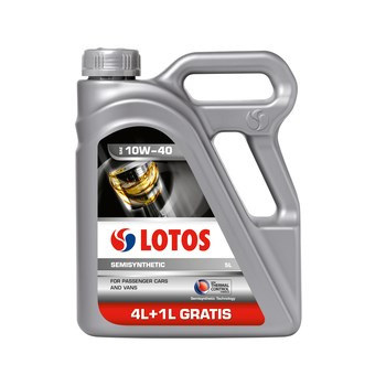 Olej silnikowy LOTOS SEMISYNTHETIC SL/CF SAE 10W40 5L (4+1 GRATIS)