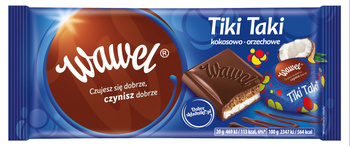 Wawel Tiki Taki kokosowo-orzechowe Czekolada nadziewana 100 g