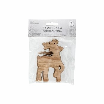 EM&EM Zawieszka drewniana renifer 2szt