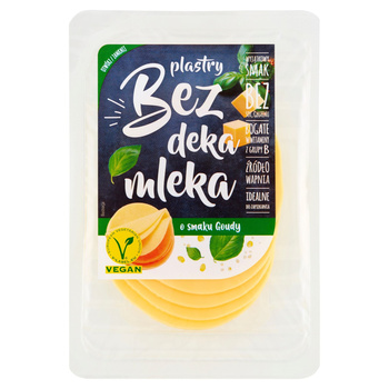 Bez deka mleka Plastry do kanapek o smaku Goudy 100 g