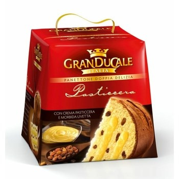 Ciasto Panettone Granducale z rodzynkami i kremem Patissiere 750g
