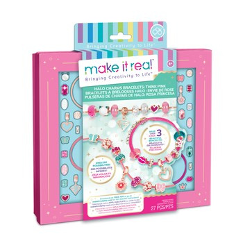 Make it Real Zestaw do tworzenia bransoletek Halo Charms Think Pink
